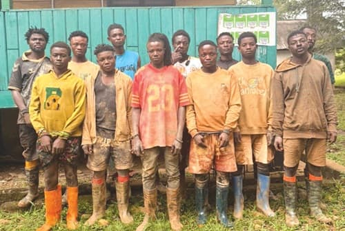 12 Illegal miners nabbed at Atewa Forest Reserve