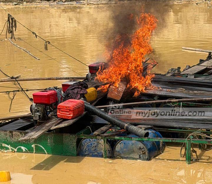 NAIMOS raids Ankobra, destroys 86 chanfang machines in fresh galamsey crackdown