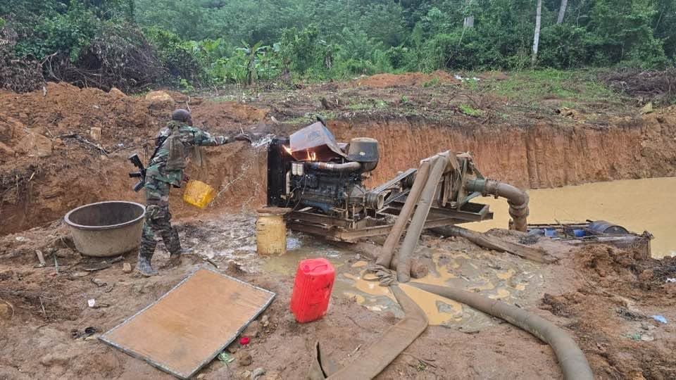 NAIMOS arrests two foreign nationals, six others in Sikaniasem galamsey raid