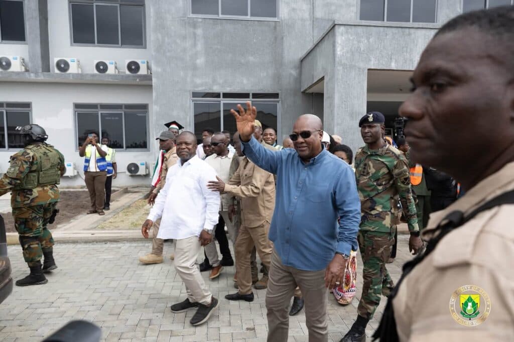 Mahama pledges support to complete UHAS laboratory complex after inspection