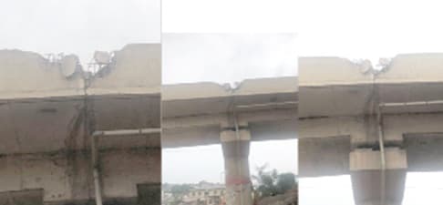 Dangerous structural defects on Mallam interchange