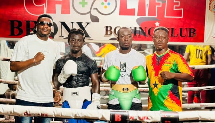 Asamoah Gyan visits John Laryea ahead of August 15 fight against Adrian Robledo Maximiliano