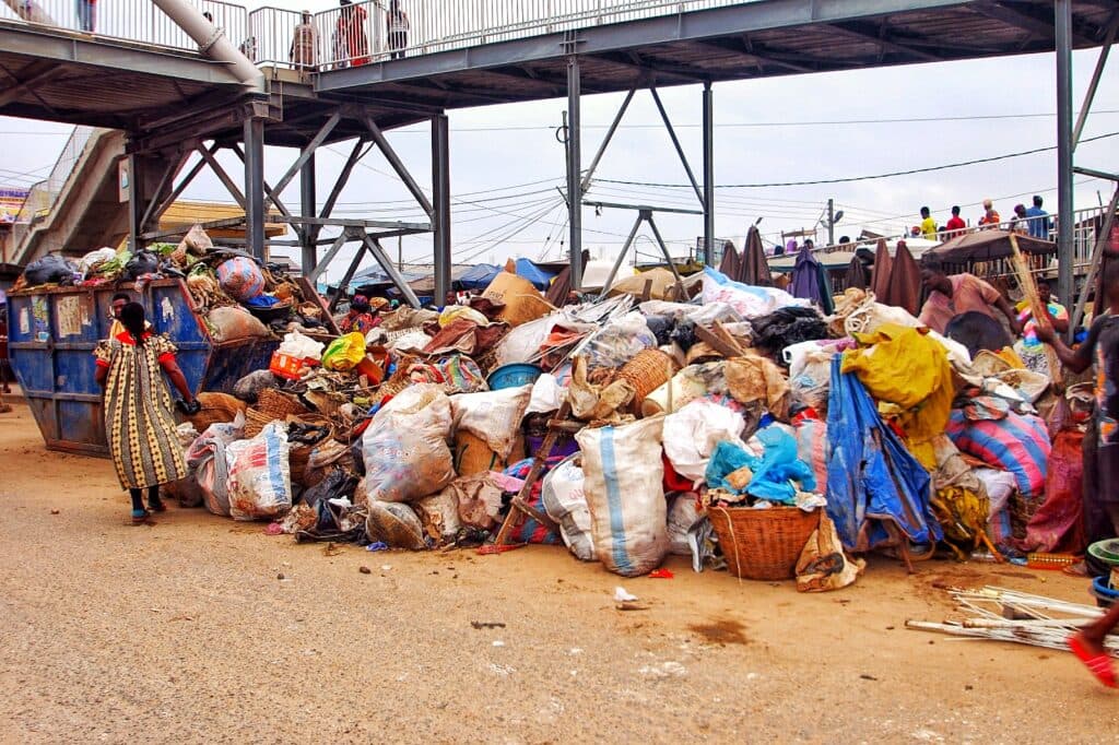 In Photos: Clean-up exposes alarming levels of waste at Mallam Market