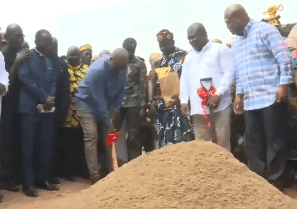 Mahama cuts sod for flagship 24-Hour Economy model market at Juapong