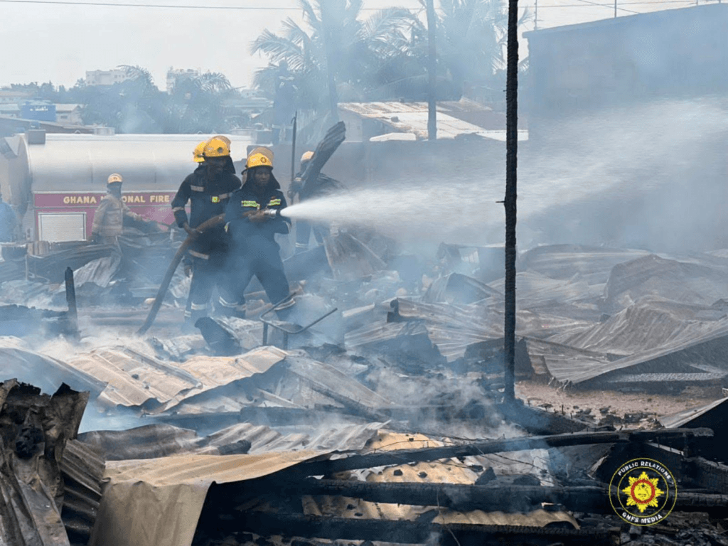 Fire destroys wooden structures at Ofankor, no injuries recorded