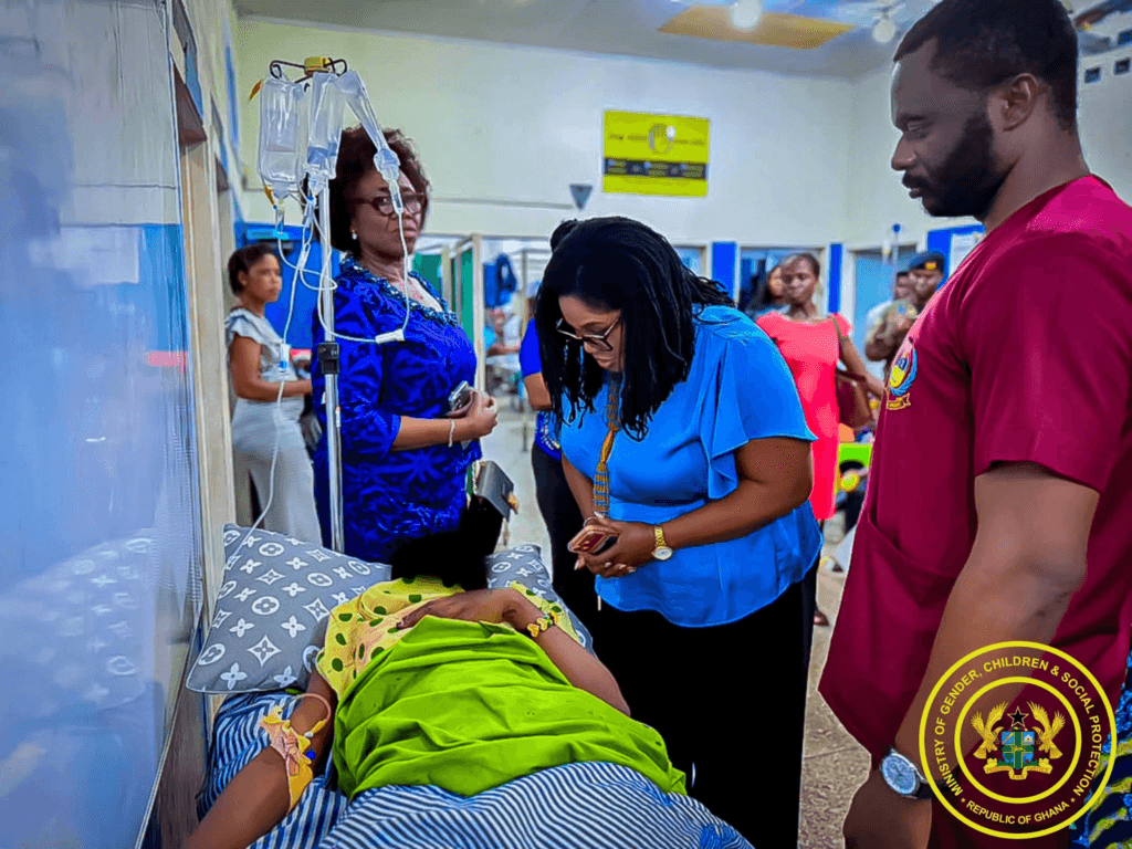 Gender Minister visits children injured in Dzorwulu road crash, assures families of gov’t support