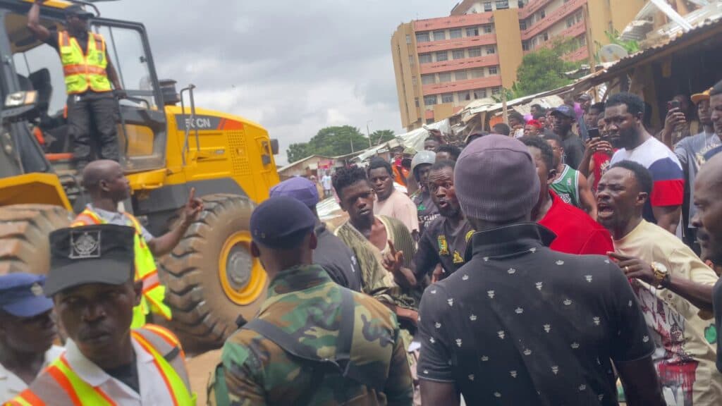 Military officer among three injured during violent resistance to KMA demolition at Asafo