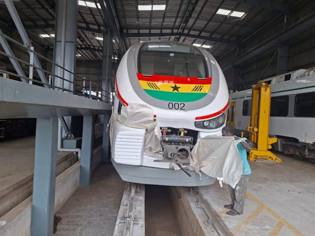 DMU 002 train repaired after colliding with goat near Ashaiman