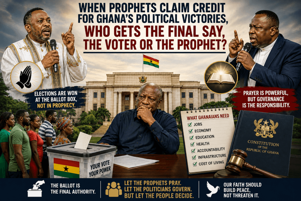 When prophets claim credit for Ghana’s political victories, who gets the final say, the voter or the prophet?