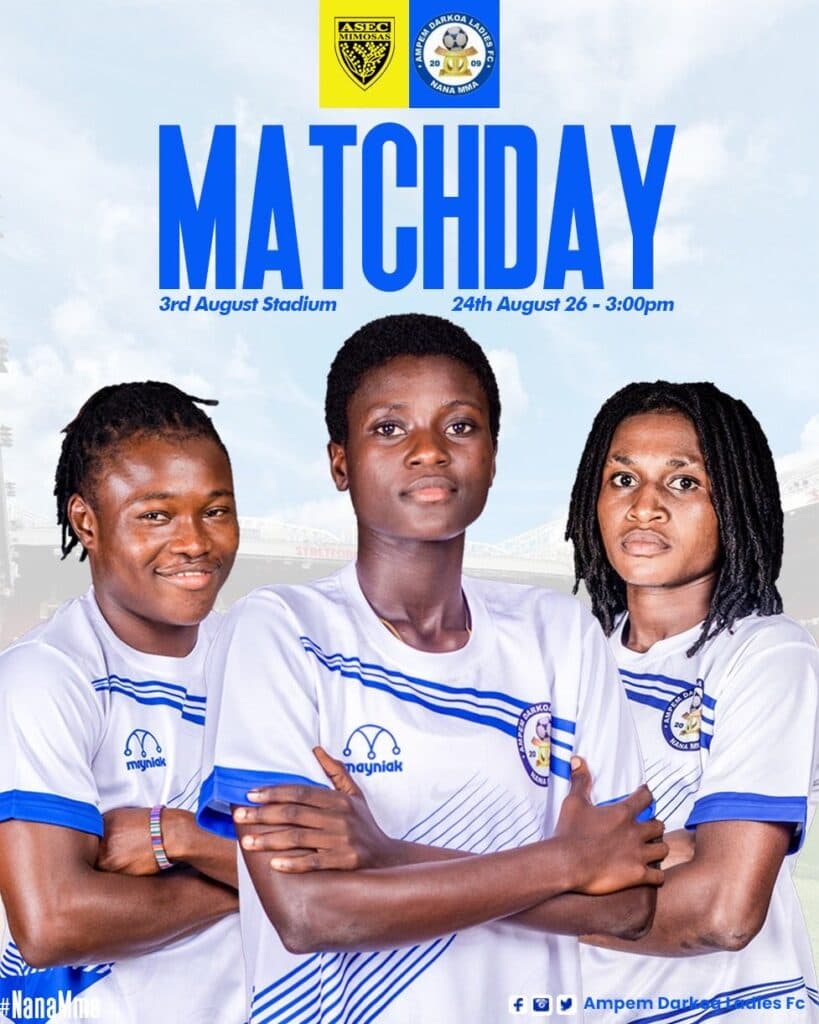 2026 WAFU B WCLQ: Ampem Darkoa Ladies to begin campaign against ASEC Mimosas on Monday