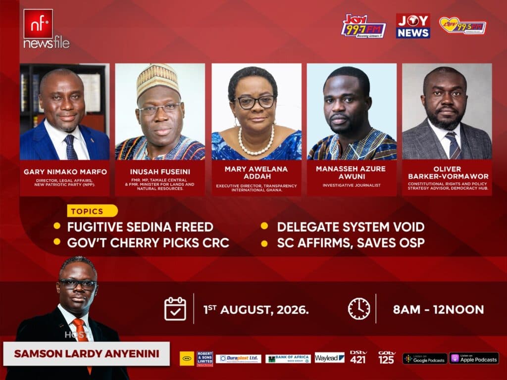 Livestream: Newsfile discusses Supreme Court rulings, Sedinam Tamakloe’s legal twist, and OSP powers