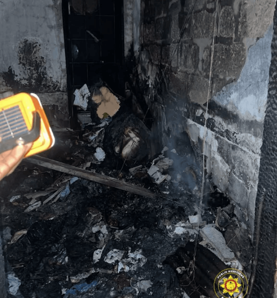 Fire destroys room and damages home at Teshie Penny