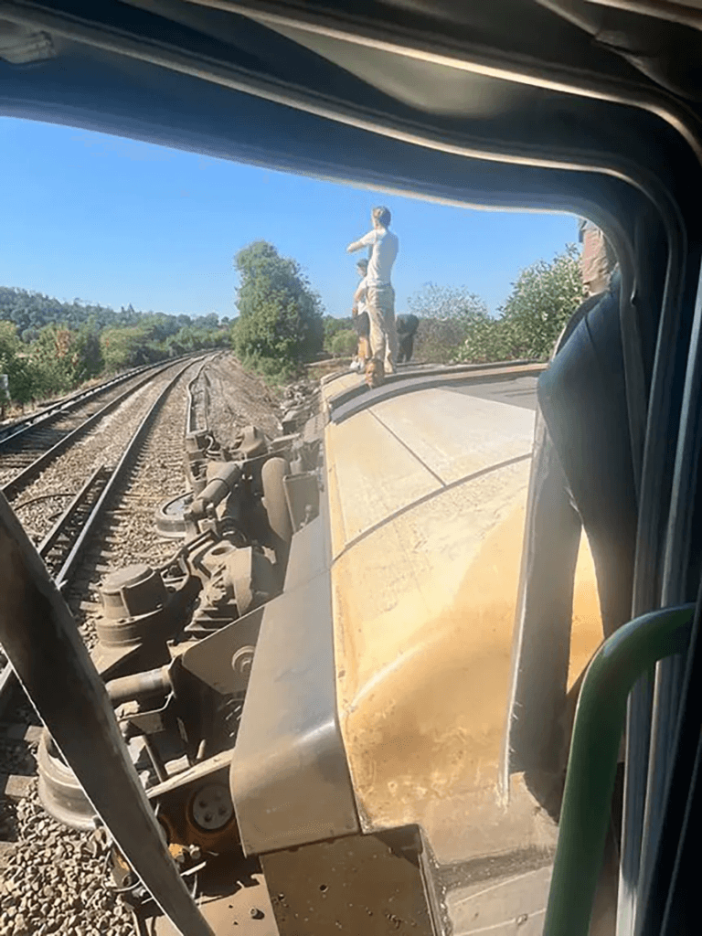 Rescue operation underway as passenger train derails in southern England