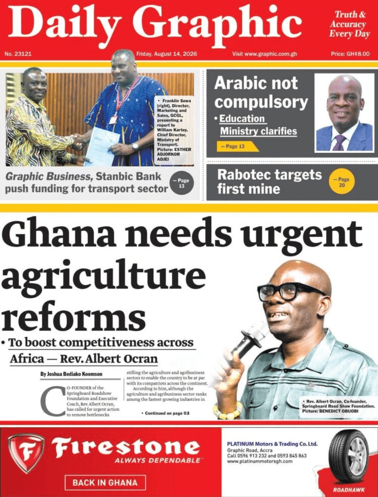 Today’s Front pages: Friday, August 14, 2026