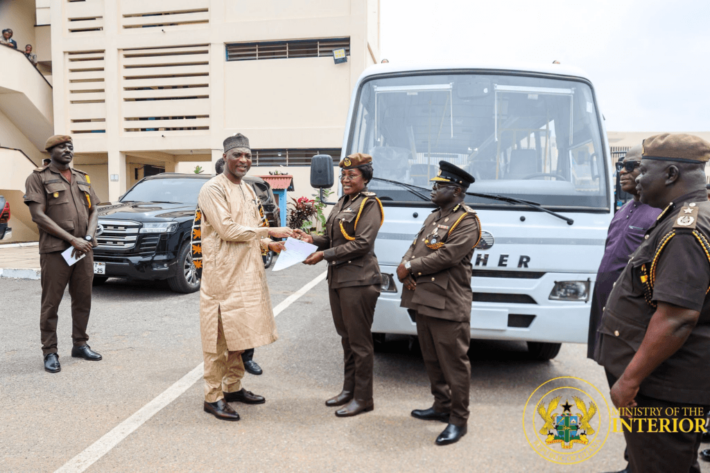 Interior Minister presents 33-seater bus to Ghana Prisons Service