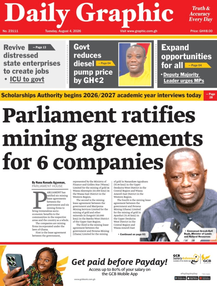 Today’s front Pages: Tuesday, August 4, 2026