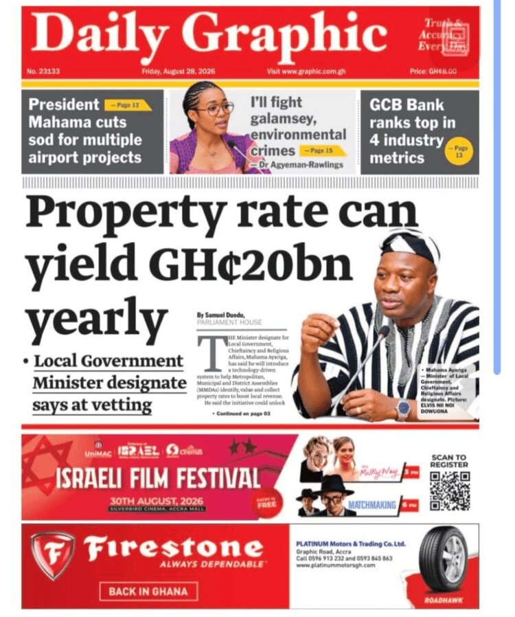 Today’s Front pages: Friday, August 28, 2026