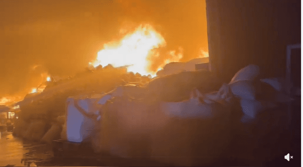 Fire guts rubber warehouse in Tema Industrial Area