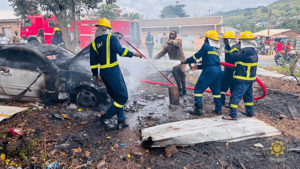 Fire destroys Mercedes-Benz vehicle, 13 car doors at mechanic shop in Ho