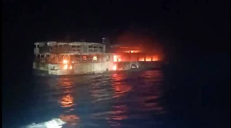 Five dead, more than 80 missing after ferry catches fire in Philippines 