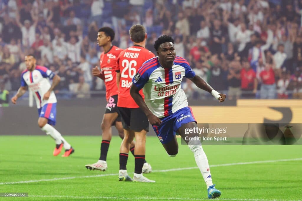 Ernest Nuamah scores twice as Lyon beat Rennes