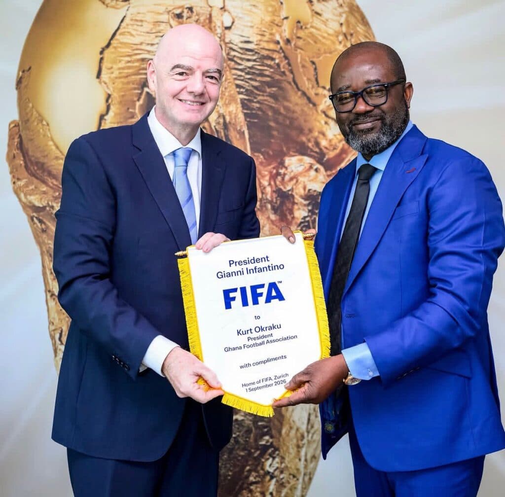 Gianni Infantino commends football development drive in Ghana after meeting with  Simeon-Okraku