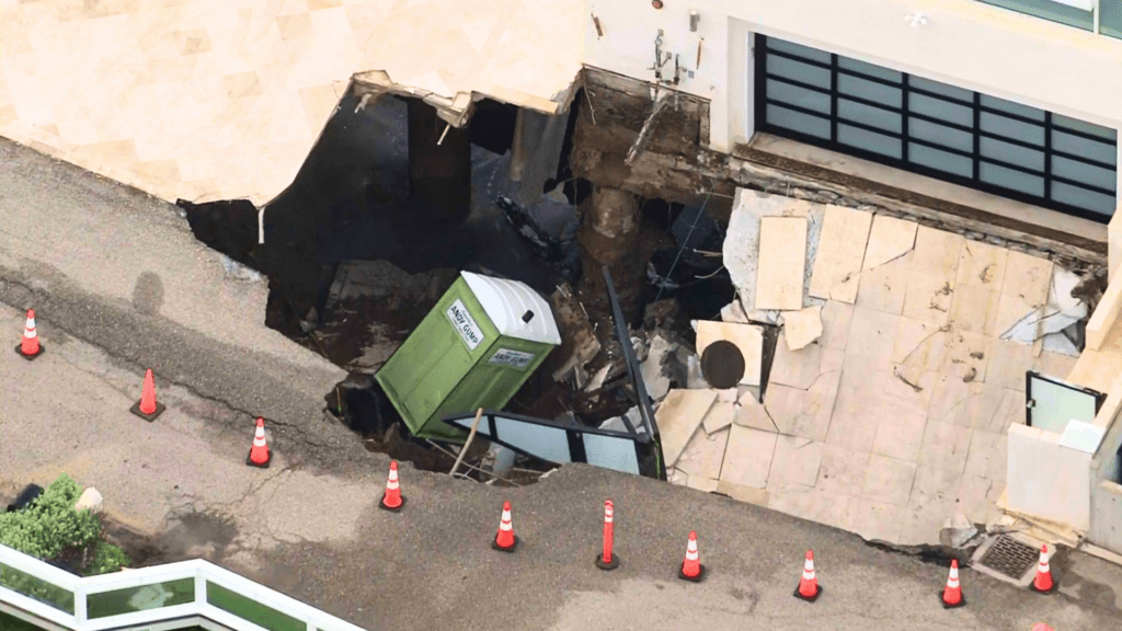 Nicolas Cage’s driveway collapses as sinkhole opens up at his Malibu home