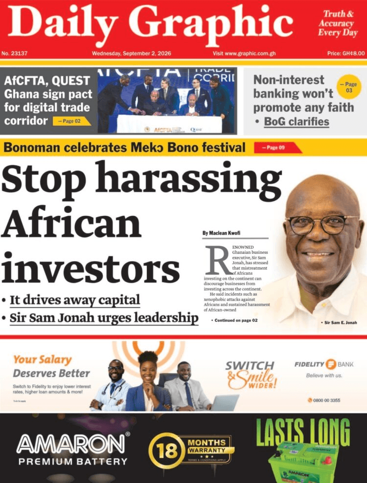 Today’s front pages: Wednesday, September 2, 2026