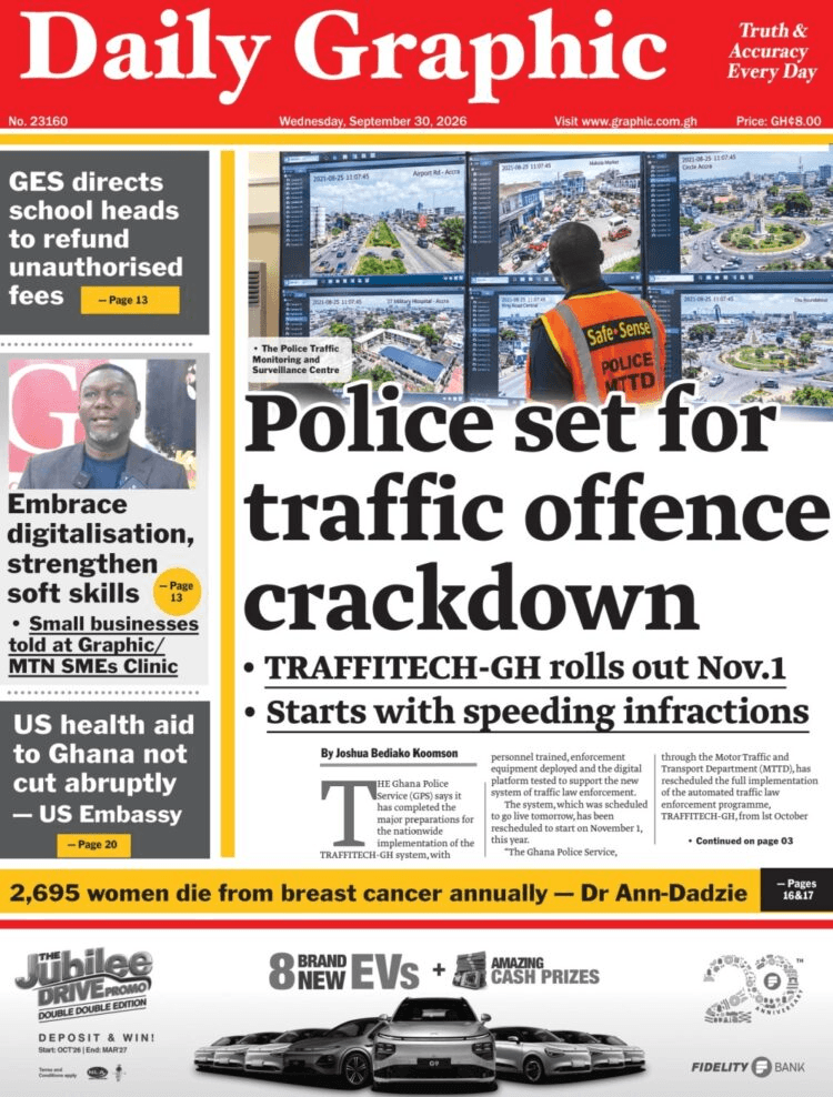 Today’s front pages: Wednesday, September 30, 2026