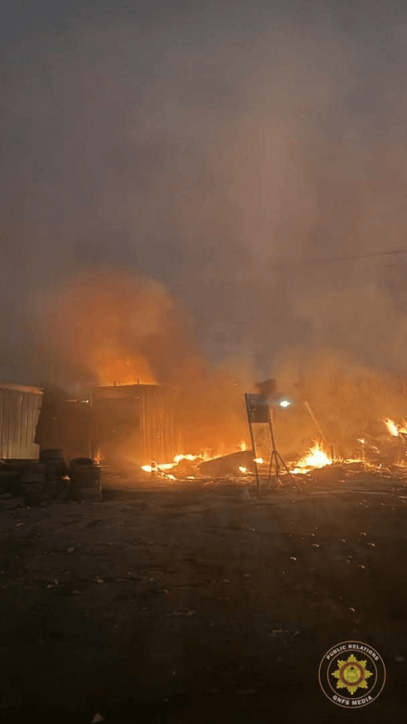 Commercial fire at Agringanor brought under control by GNFS