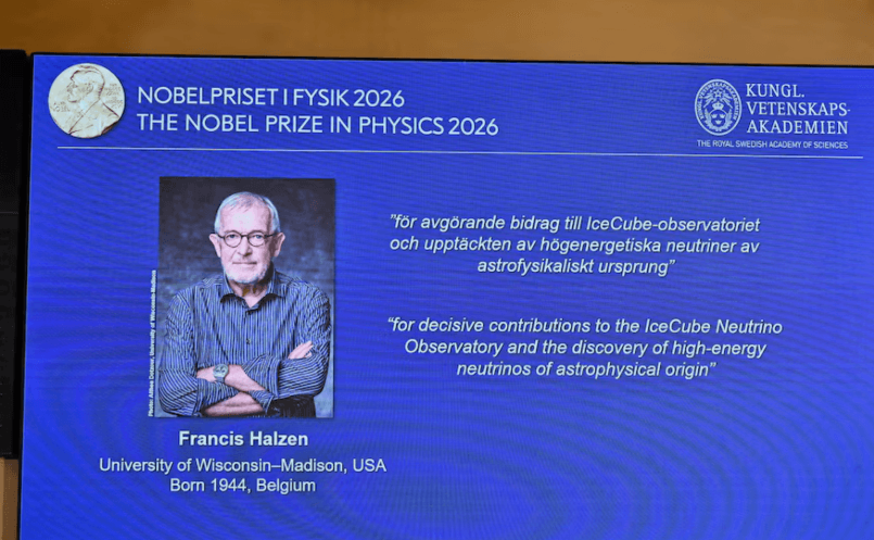 Belgian-American physicist Francis Halzen wins 2026 Nobel Prize in Physics