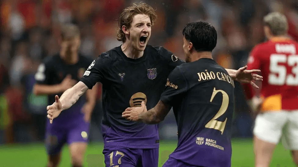 Gordon scores as Barcelona beats Galatasaray