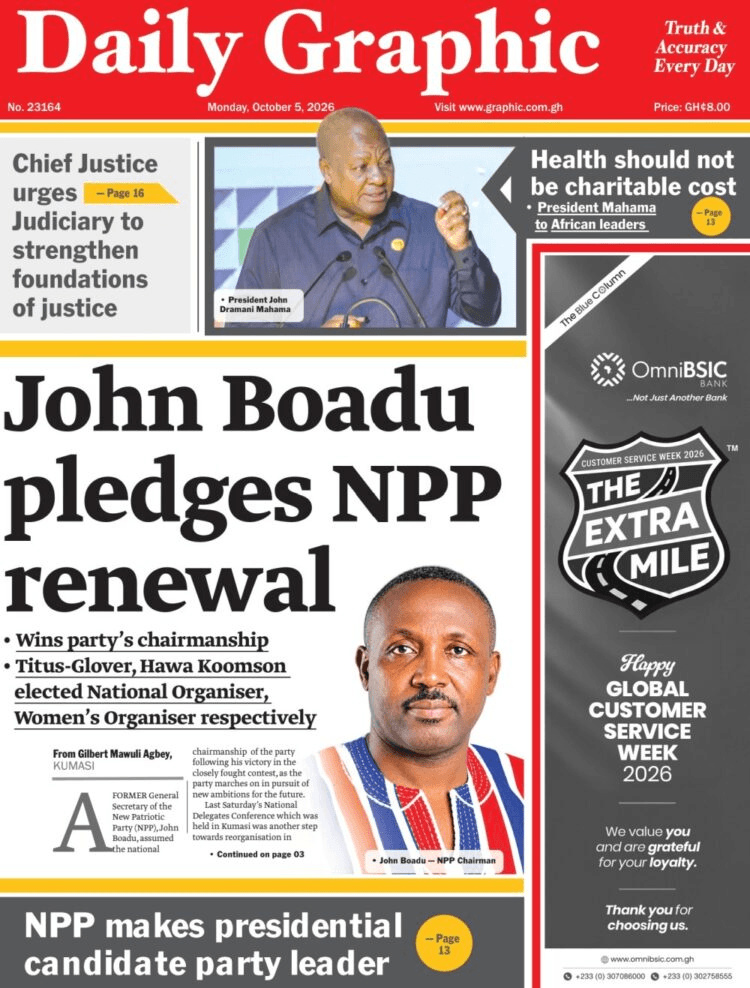 Today’s front pages: Monday, October 5, 2026