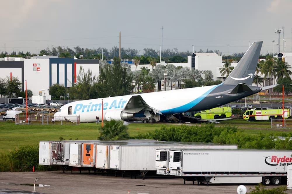 Five dead after Amazon cargo plane crashes at Miami airport