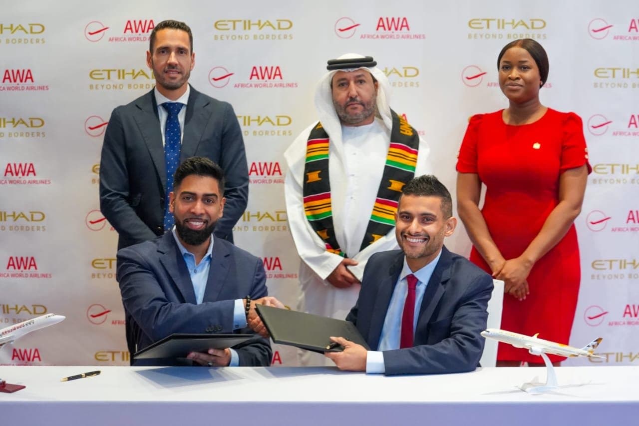 Etihad Airways and Africa World Airlines sign MoU on codeshare, interline, cargo and frequent flyer cooperation
