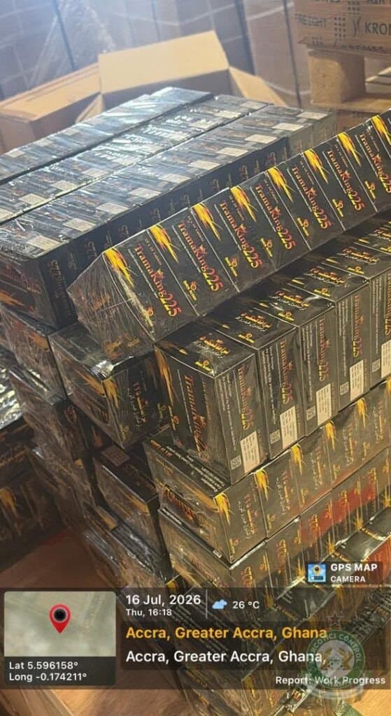 Three arrested as NACOC seizes five million tramadol tablets valued at GH¢100m at Accra Airport