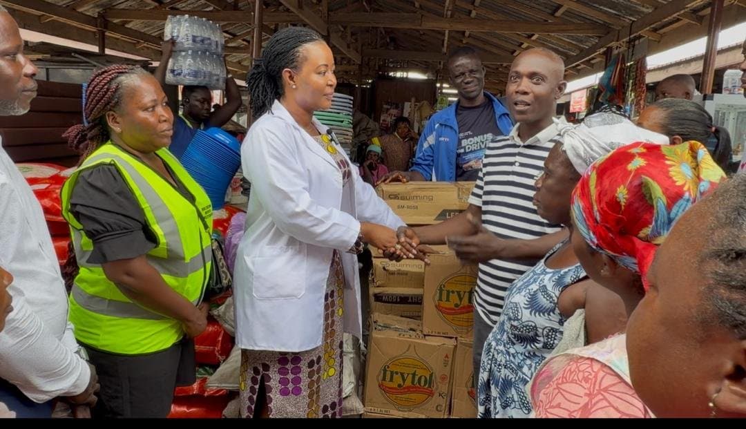 Ablekuma North MP donates relief items, streetlights to flood-hit Mallam Market traders