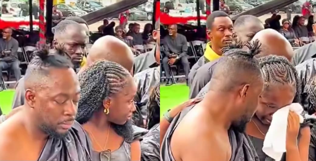 VIDEO: Choirmaster And Daughter Break Down In Tears At Late Wife, Beverly Afaglo’s Funeral
