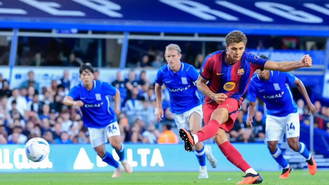 Hamza Abdelkarim steals the show with a brace in Barcelona’s draw with Birmingham