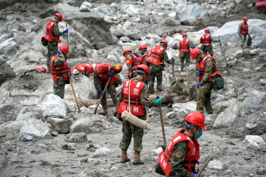 On the ground in China’s wiped-out border zone, the fate of hundreds is still unknown