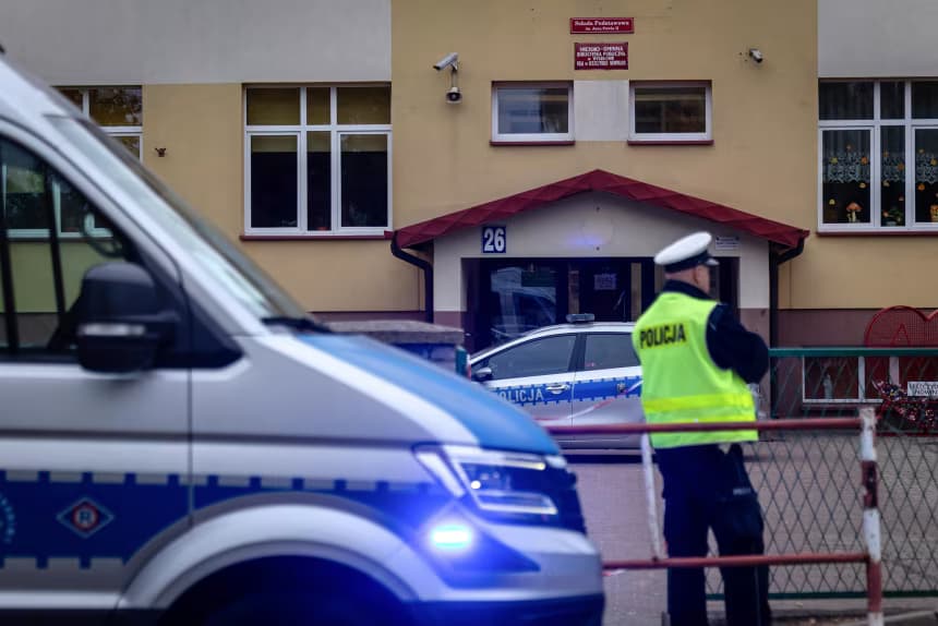 Police detain dozens and check 50,000 schools after two attacks shake Poland