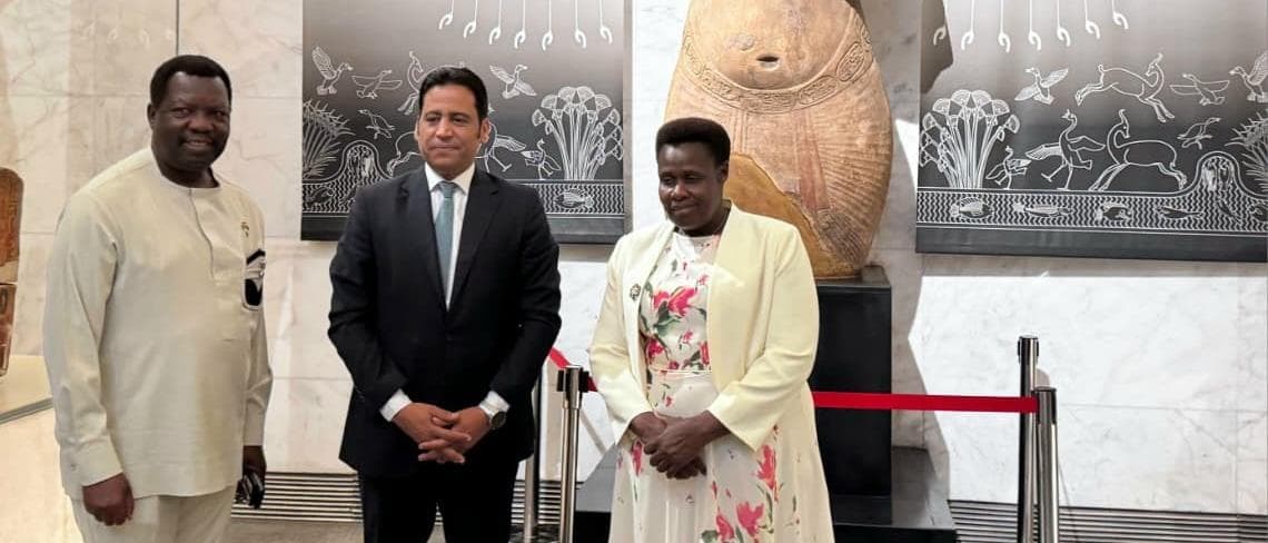 National Museum of Egyptian Civilization receives Ugandan Vice President