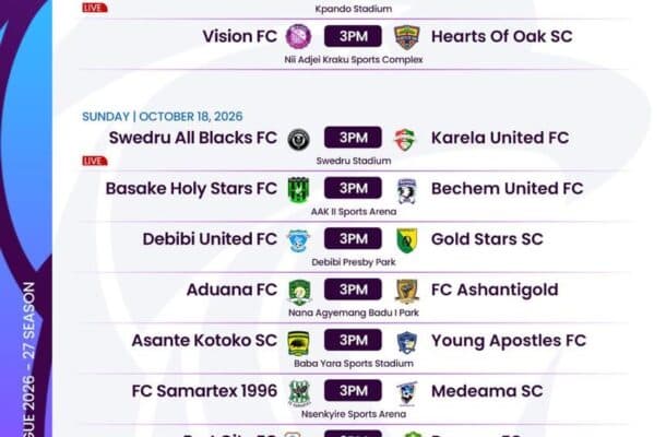 2026-27 Premier League: TV schedule for Matchday 7 announced