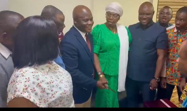 MPs celebrate Salaga South MP Hajia Zuwera, on 56th birthday