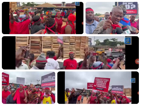 Anloga junction traders and drivers protest alleged eviction by private developer