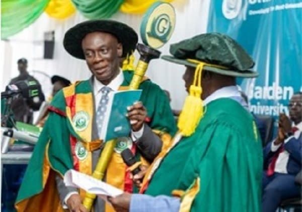 Prof Eric Kwasi Ofori invested as Vice Chancellor of Garden City University