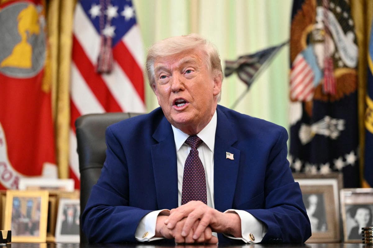 Trump says frozen Iranian assets will pay for damage to shipping