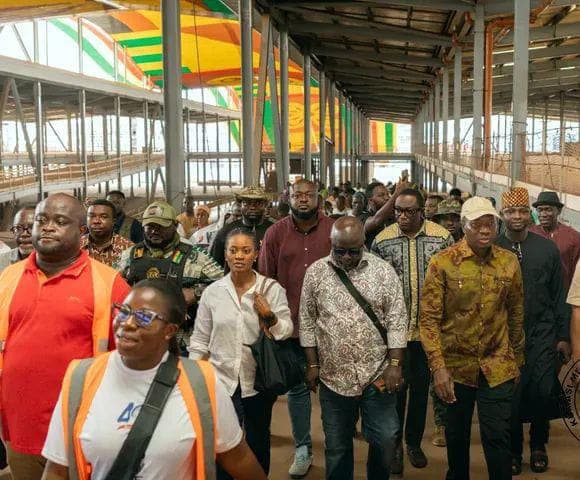 Minister inspects stalled Kejetia phase II, Krofrom Market projects