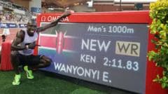 Wanyonyi breaks 1,000m world record on debut in Monaco