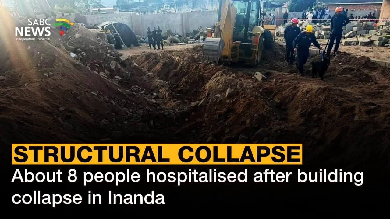 Emergency services clear Inanda wall collapse scene